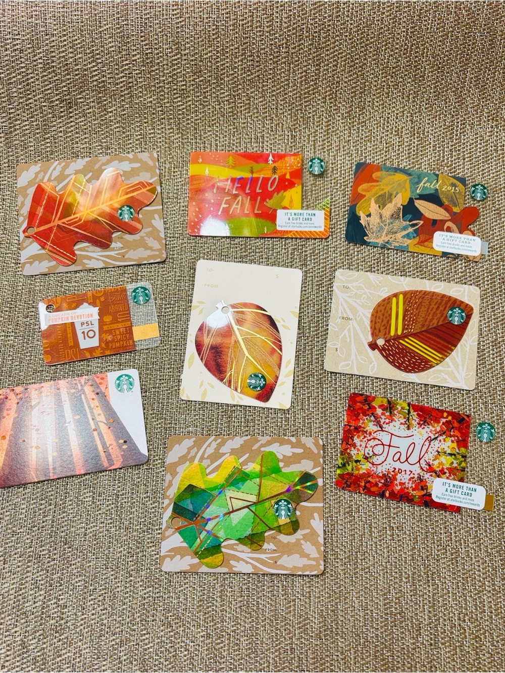 STARBUCKS Autumn Seasonal Gift Cards 🍂 🍁